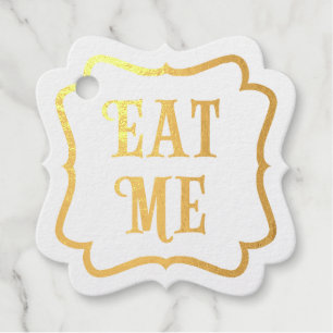 "Eat me" Wonderland Tea Party Enticing Custom Bedankjes Labels