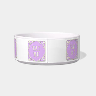 "Eat Me" Wonderland Tea Party Paars Emblem Food Voerbakje