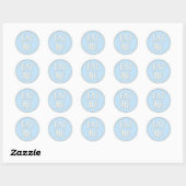 Eat Me" Wonderland Tea Party Pastel Blue Ronde Sticker (Vel)