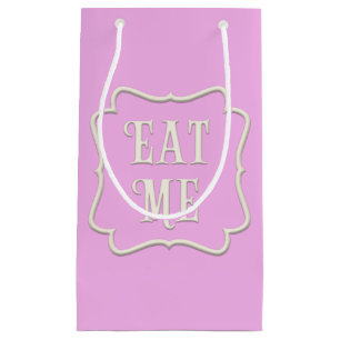"Eat Me" Wonderland Tea Party Pastel Pink Klein Cadeauzakje