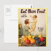 EAT MEER FRUIT-briefkaart Briefkaart (Voorkant / Achterkant)
