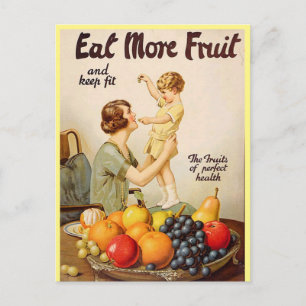 EAT MEER FRUIT-briefkaart Briefkaart