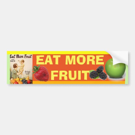 EAT MEER FRUIT-bumpersticker Bumpersticker (Voorkant)