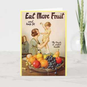 EAT MEER FRUIT-wenskaart Kaart