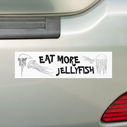 EAT MEER JELLYFISH BUMPERSTICKER (Op auto)