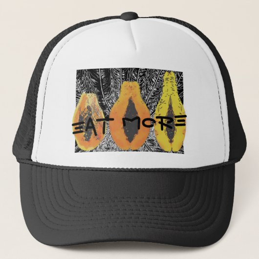 EAT MEER MET KALO BLK/WHT TRUCKER HAT TRUCKER PET (Voorkant)