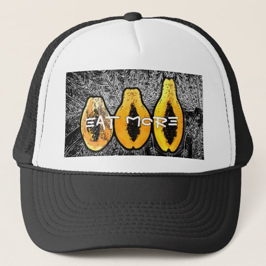 EAT MEER MET KALO BLK/WHT TRUCKER HAT TRUCKER PET (Voorkant)