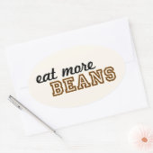 "Eat more beans" sticker (ovaal) (Envelop)