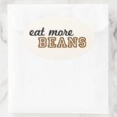"Eat more beans" sticker (ovaal) (Tas)