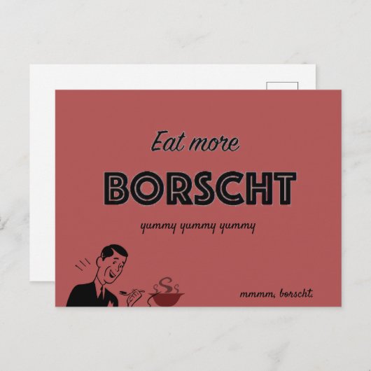 Eat more Borscht Briefkaart (Voorkant / Achterkant)
