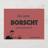 Eat more Borscht Briefkaart (Voorkant)