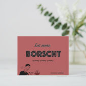 Eat more Borscht Briefkaart (Staand voorkant)