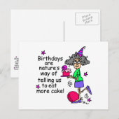 Eat more Cake Birthday Humor Briefkaart (Voorkant / Achterkant)