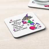 Eat more Cake Birthday Humor Drankjes Onderzetter (Linkerzijde)