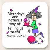 Eat more Cake Birthday Humor Drankjes Onderzetter (Voorkant)