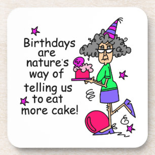 Eat more Cake Birthday Humor Drankjes Onderzetter
