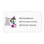 Eat more Cake Birthday Humor Etiket (Voorkant)