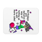 Eat more Cake Birthday Humor Magneet (Horizontaal)
