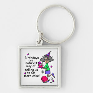 Eat more Cake Birthday Humor Sleutelhanger