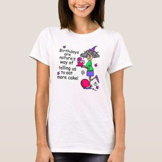 Eat more Cake Birthday Humor T-shirt (Voorkant)
