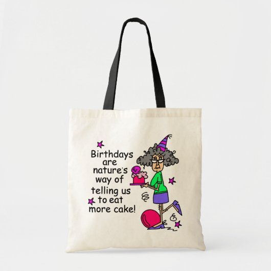 Eat more Cake Birthday Humor Tote Bag (Voorkant)