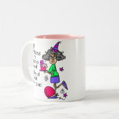 Eat more Cake Birthday Humor Tweekleurige Koffiemok (Voorkant links)