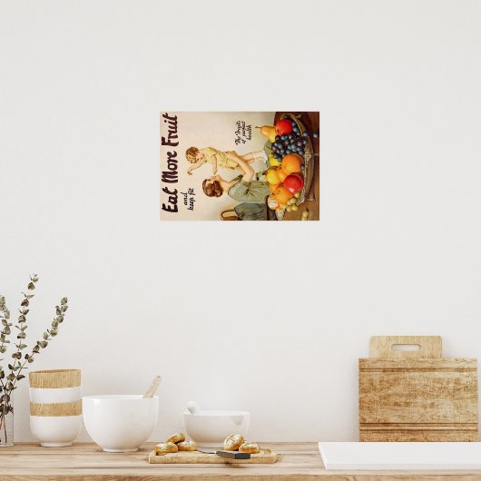 EAT MORE FRUIT poster (Keuken)