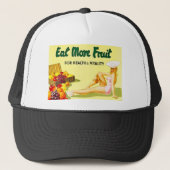 Eat more Fruit -  reclame ca. 1940 Trucker Pet (Voorkant)