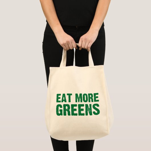 Eat more Greens Grocery Bag Tote Bag (Voorkant (product))
