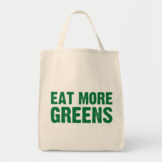 Eat more Greens Grocery Bag Tote Bag (Voorkant)