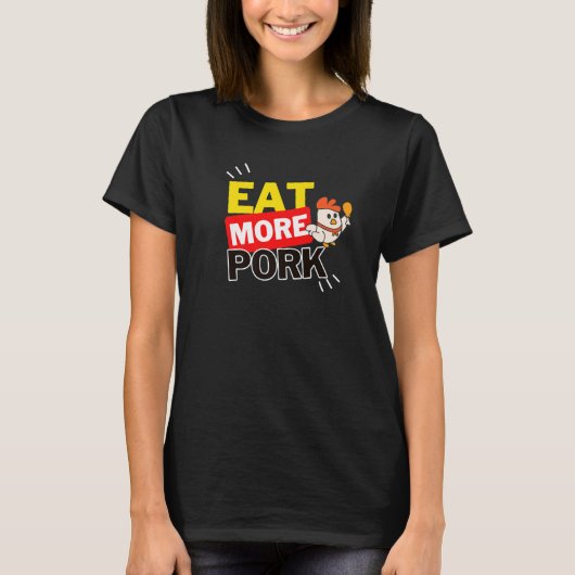 Eat more Pork Animal T-shirt (Voorkant)