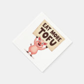 Eat More Tofu – Pig Protest Napkin Servet (Hoek)