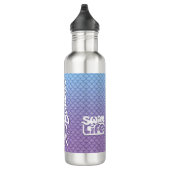 "Eat My Bubbles" Blauw/Paarse schalen Zwemmen Leve Waterfles (Rechts)