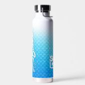 "Eat My Bubbles" Blauwe schubben Zwemmen Leven Waterfles (Links)