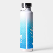 "Eat My Bubbles" Blauwe schubben Zwemmen Leven Waterfles (Rechts)