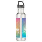 "Eat My Bubbles" Eenhoorn Badwater kleur Zwemleven Waterfles (Achterkant)