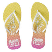 "Eat My Bubbles" Geel/Roze schalen Zwemmen Leven Teenslippers (Voetbed)