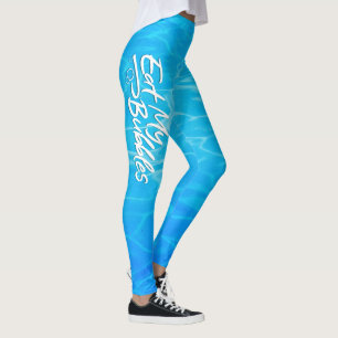 "Eat My Bubbles" Koele zwembadkleur Zwemleven Leggings