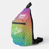 "Eat My Bubbles" Regenboogschubben Zwemmen Leven Sling Bag (Rechterhoek)