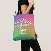"Eat My Bubbles" Regenboogschubben Zwemmen Leven Tote Bag (Dichtbij)