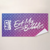 "Eat My Bubbles" Roze/Paarse/Blauwe Schalen Zwemme Badhanddoek (Badhanddoek)