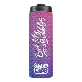 "Eat My Bubbles" Roze/Paarse/Blauwe Schalen Zwemme Thermosbeker