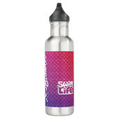 "Eat My Bubbles" Roze/Paarse/Blauwe Schalen Zwemme Waterfles (Rechts)