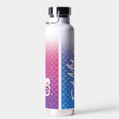 "Eat My Bubbles" Roze/Paarse/Blauwe Schalen Zwemme Waterfles (Rechts)