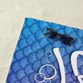 "Eat My Bubbles" Zwemleven Roze/Paarse/Blauwe Scha Strandlaken (In situ)