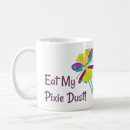 Eat My Pixie Dust Fairy Funny Koffiemok (Links)