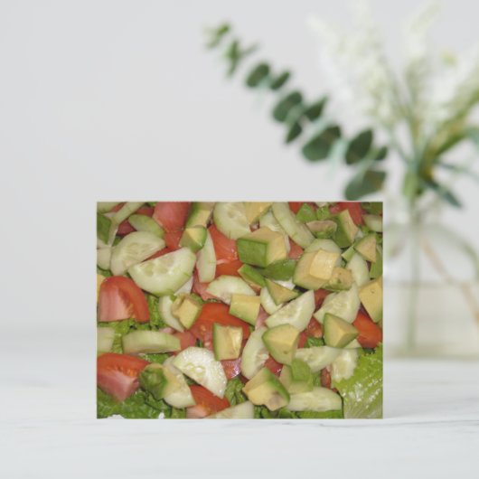 Eat My Salad Briefkaart (Staand voorkant)