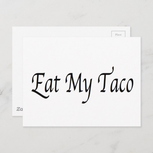 Eat My Taco Briefkaart (Voorkant / Achterkant)