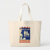 Eat Nutritional Food World War II Bag Grote Tote Bag (Voorkant)