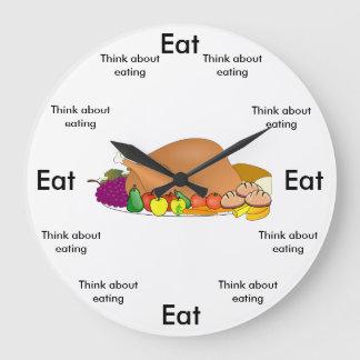 Eat O'Clock Round (Grote wandklok) Grote Klok